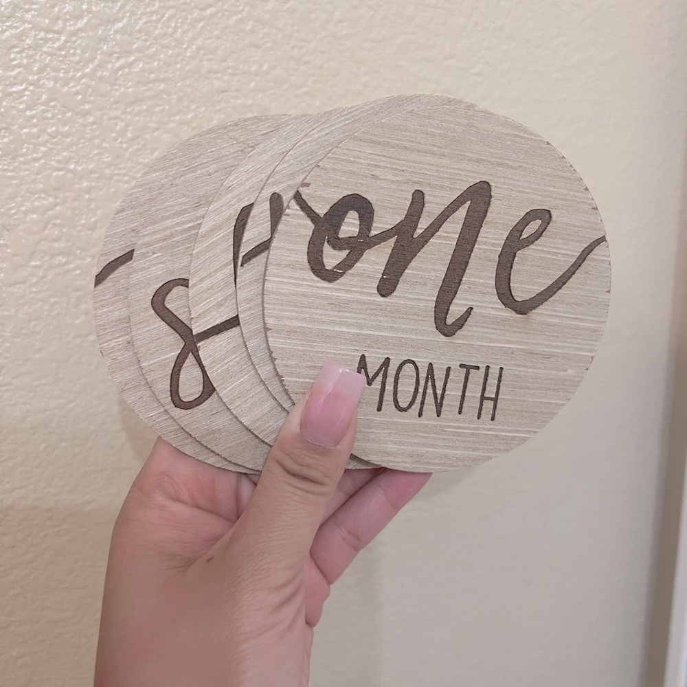 Wooden milestone baby decoration